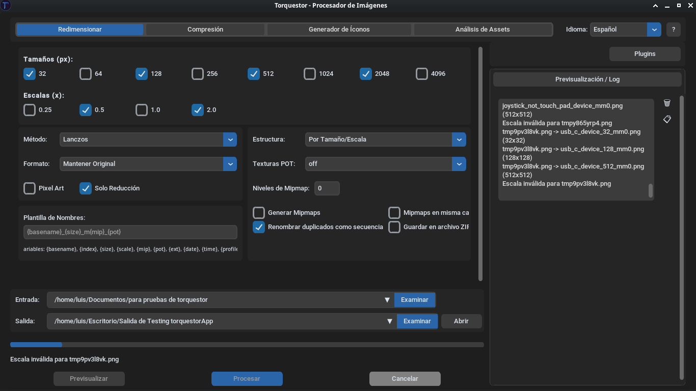 Torquestor interface optimizing images